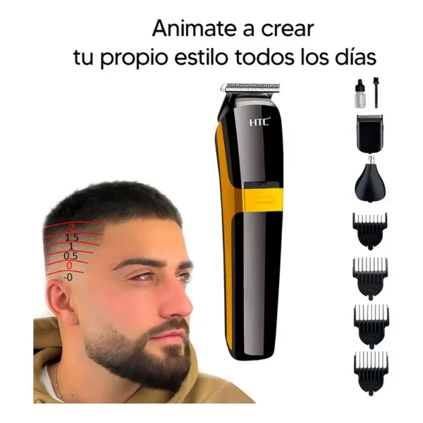 Maquina Cortapelo Inalambrica 3 En 1 Htc At-1322 Patillera