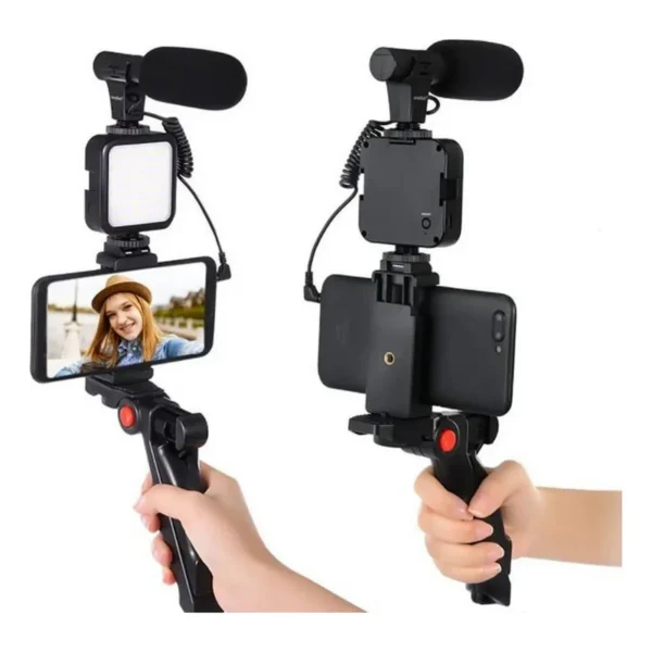 Kit Tripode Led Control Microfono Para Video Streaming
