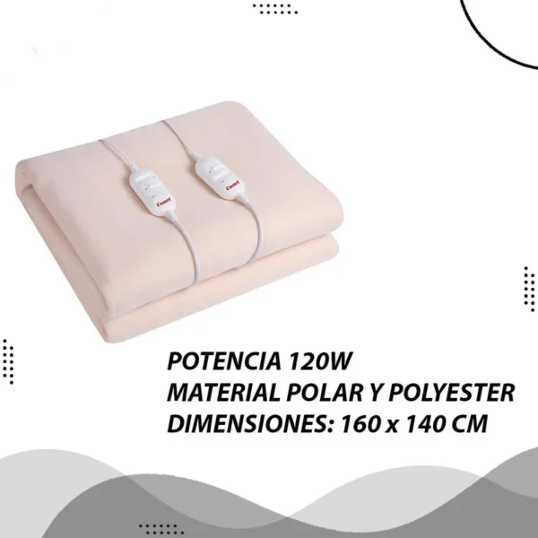 Calienta Cama 2 Pzas Polar Lavable 2 Niveles Cuori Paradise