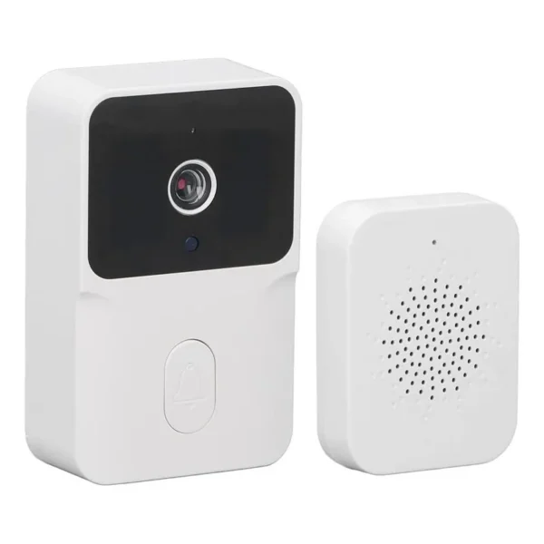 Timbre Cámara De Video Inalámbrica Visual Smart Tuya M8 Color Blanco