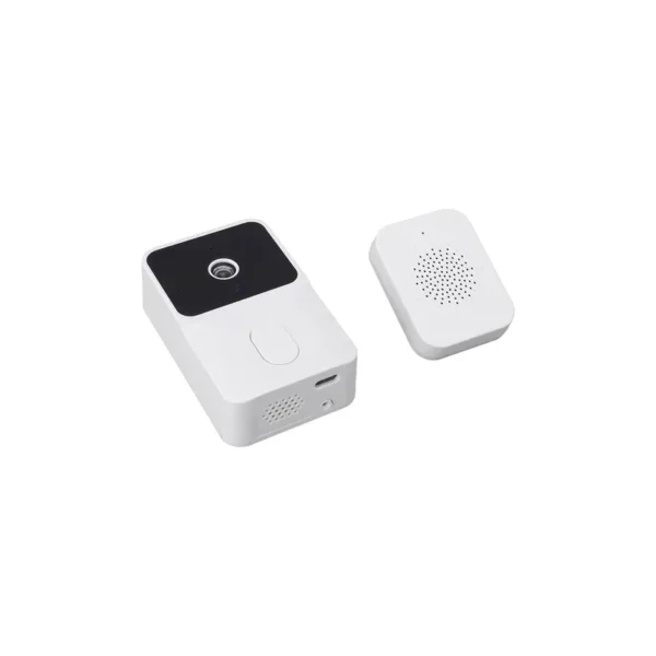 Timbre Cámara De Video Inalámbrica Visual Smart Tuya M8 Color Blanco